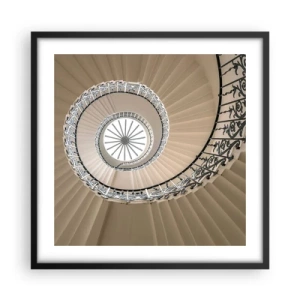 Affiche dans un cadre noir - Poster - À l'intérieur de la coquille - 50x50 cm