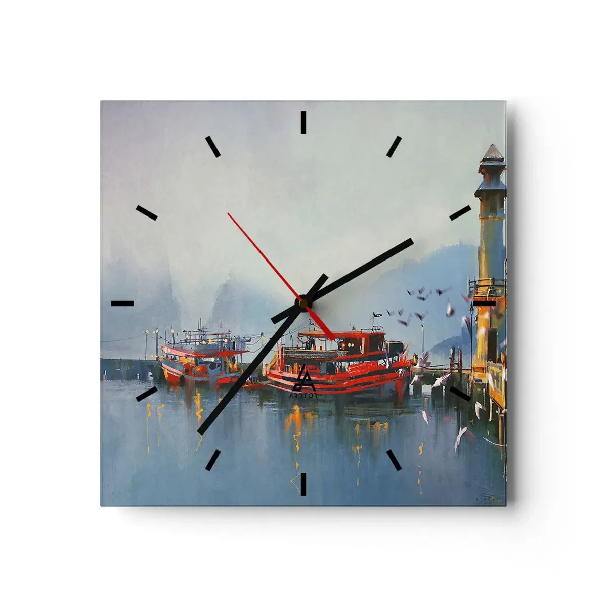 Horloge murale - Pendule murale - Na końcu świata - 40x40 cm