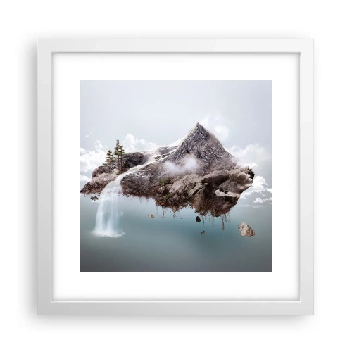 Affiche dans un cadre blanc - Poster - L'oeil du surréaliste - 30x30 cm