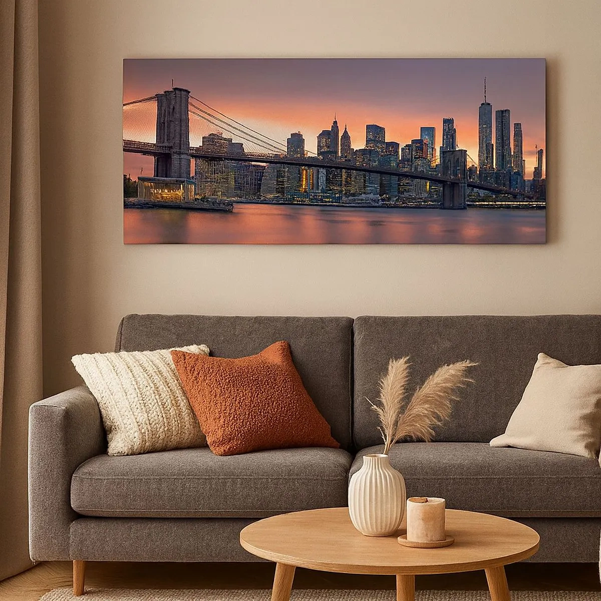 Impression sur toile - Image sur toile - Immergé dans le silence lilas - 100x40 cm