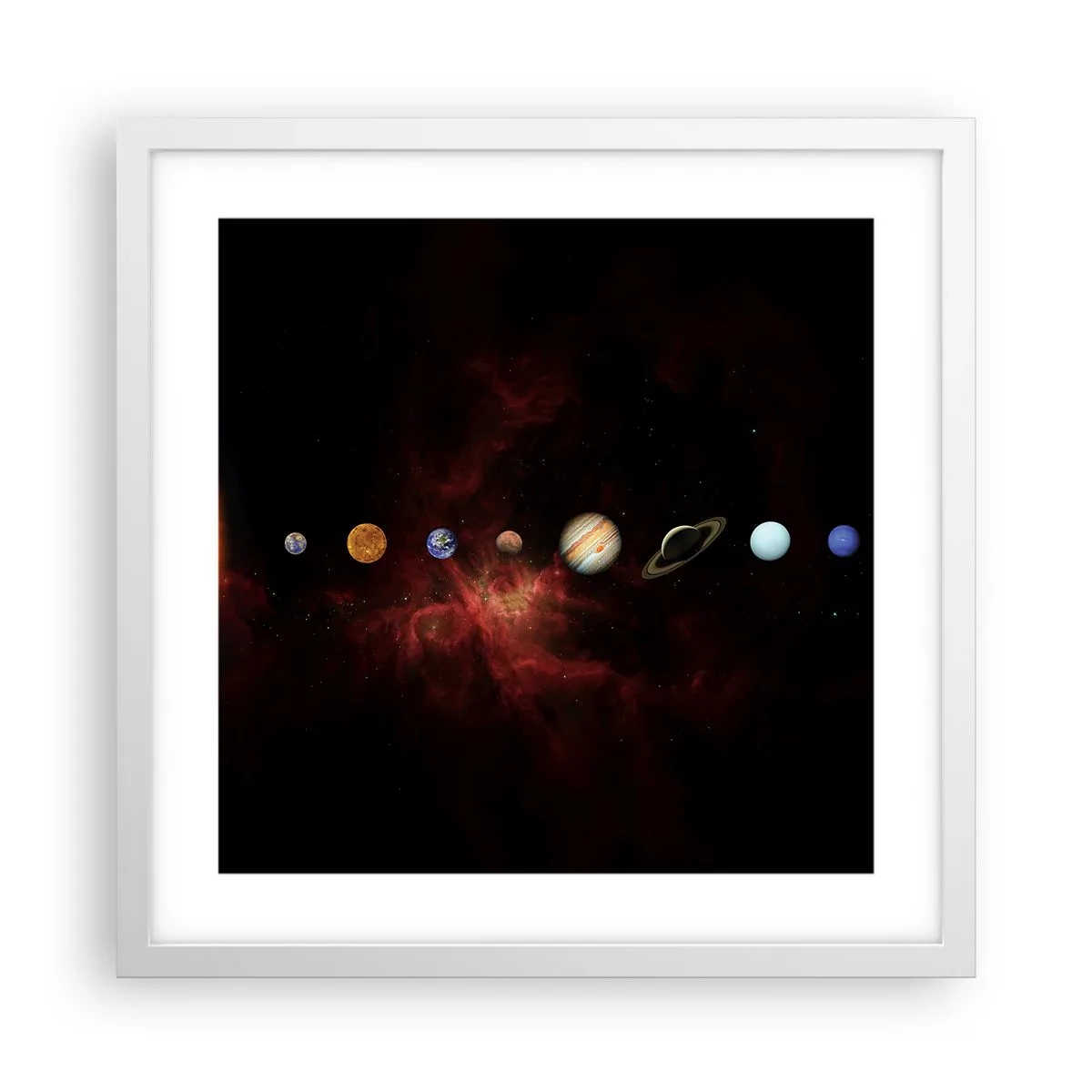 Affiche dans un cadre blanc - Poster - Notre quartier - 40x40 cm