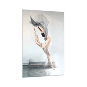 Impression sur verre - Image sur verre - Une danseuse en mouvement dynamique sur un fond clair - 70x100cm - Dans le ravissement de la danse - Décoration murale moderne pour le salon et la chambre ARTTOR