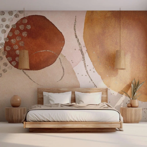 Papier Peint Photo Premium Canvas - Rondeur et mouvement - Abstraction, Morceau, Modèle moderne - 400x280 cm
