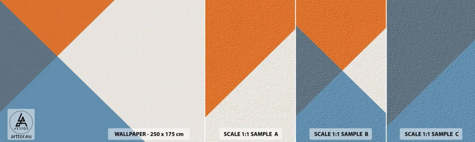 Échantillon De Papier Peint Standard Eco - Sous cette angle.... - Abstraction, Morceau, Art moderne - 100x30 cm