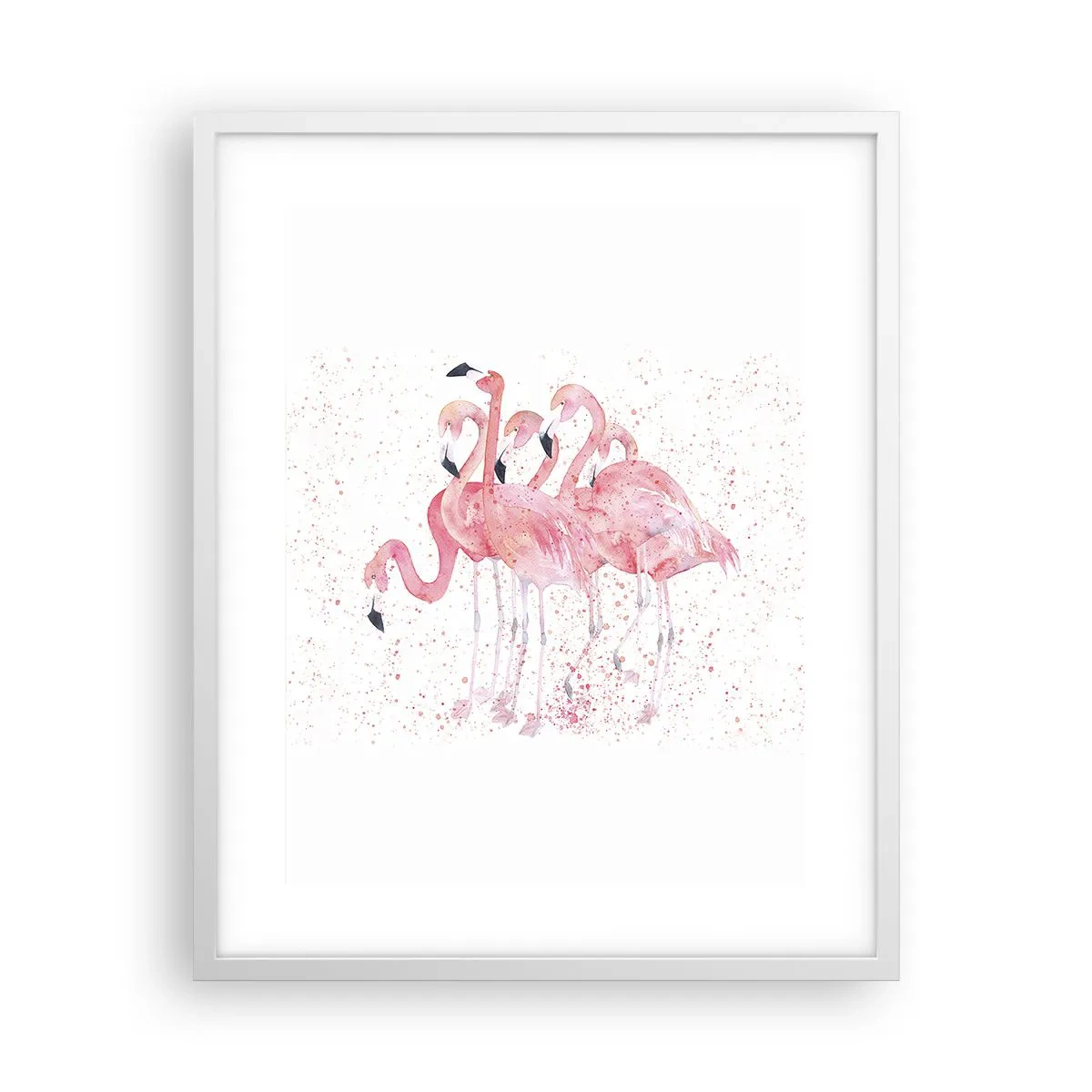 Affiche dans un cadre blanc - Poster - Ensemble rose - 40x50 cm
