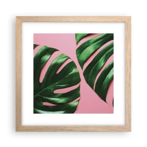 Affiche dans un chêne clair - Poster - Rendez-vous vert - 30x30 cm