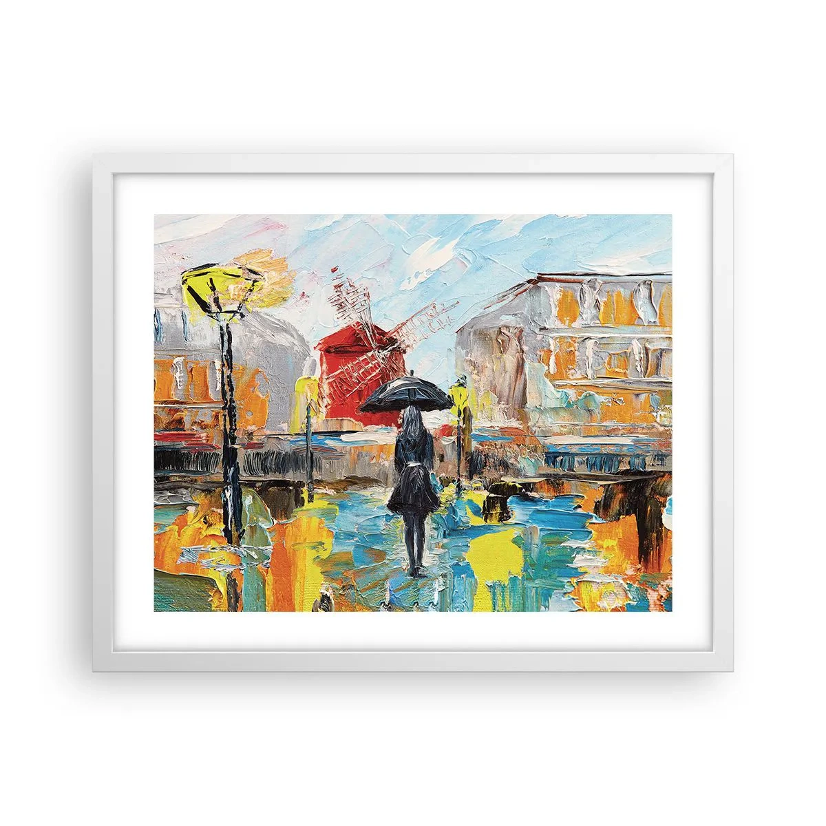 Affiche dans un cadre blanc - Poster - Légende parisienne - 50x40 cm