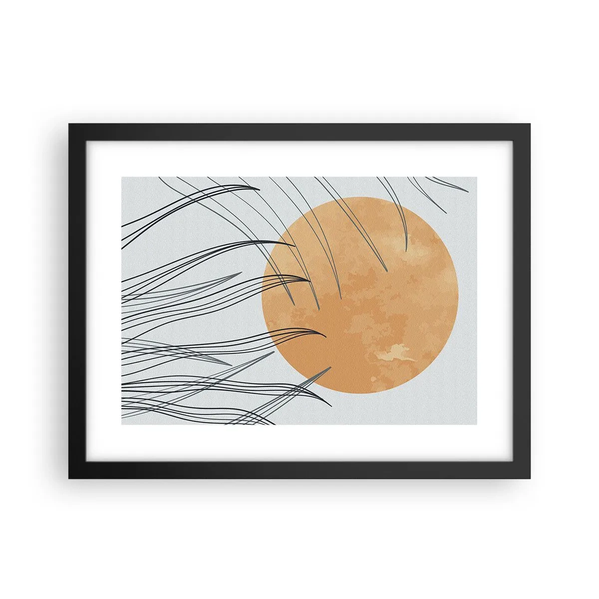 Affiche dans un cadre noir - Poster - Toujours vers le soleil - 40x30 cm