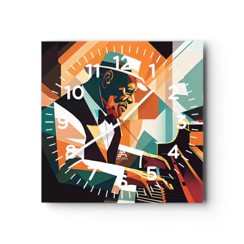 Horloge murale - Pendule murale - C’est tout le jazz - 40x40 cm