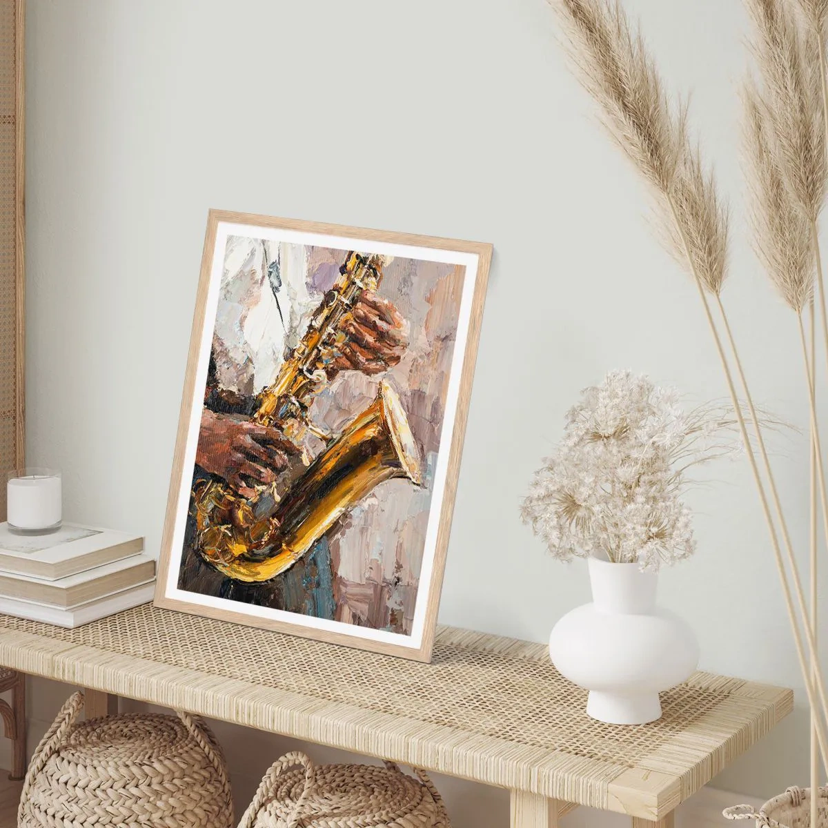 Affiche dans un chêne clair - Poster - C'est l'heure du solo - 61x91 cm