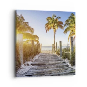 Impression sur toile - Image sur toile - Directement au paradis - 40x40 cm