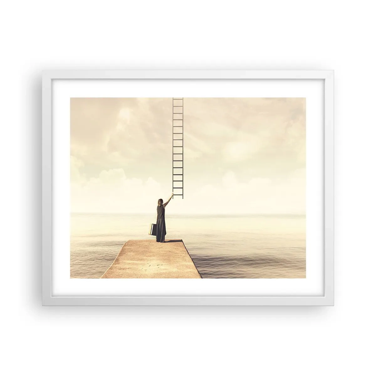 Affiche dans un cadre blanc - Poster - Voyage magique - 50x40 cm