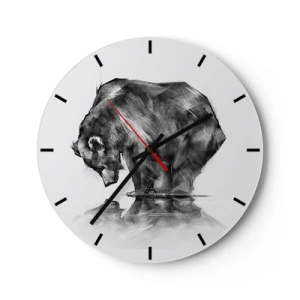 Horloge murale - Pendule murale - Ravi de rencontrer quelqu'un de proche - 40x40 cm