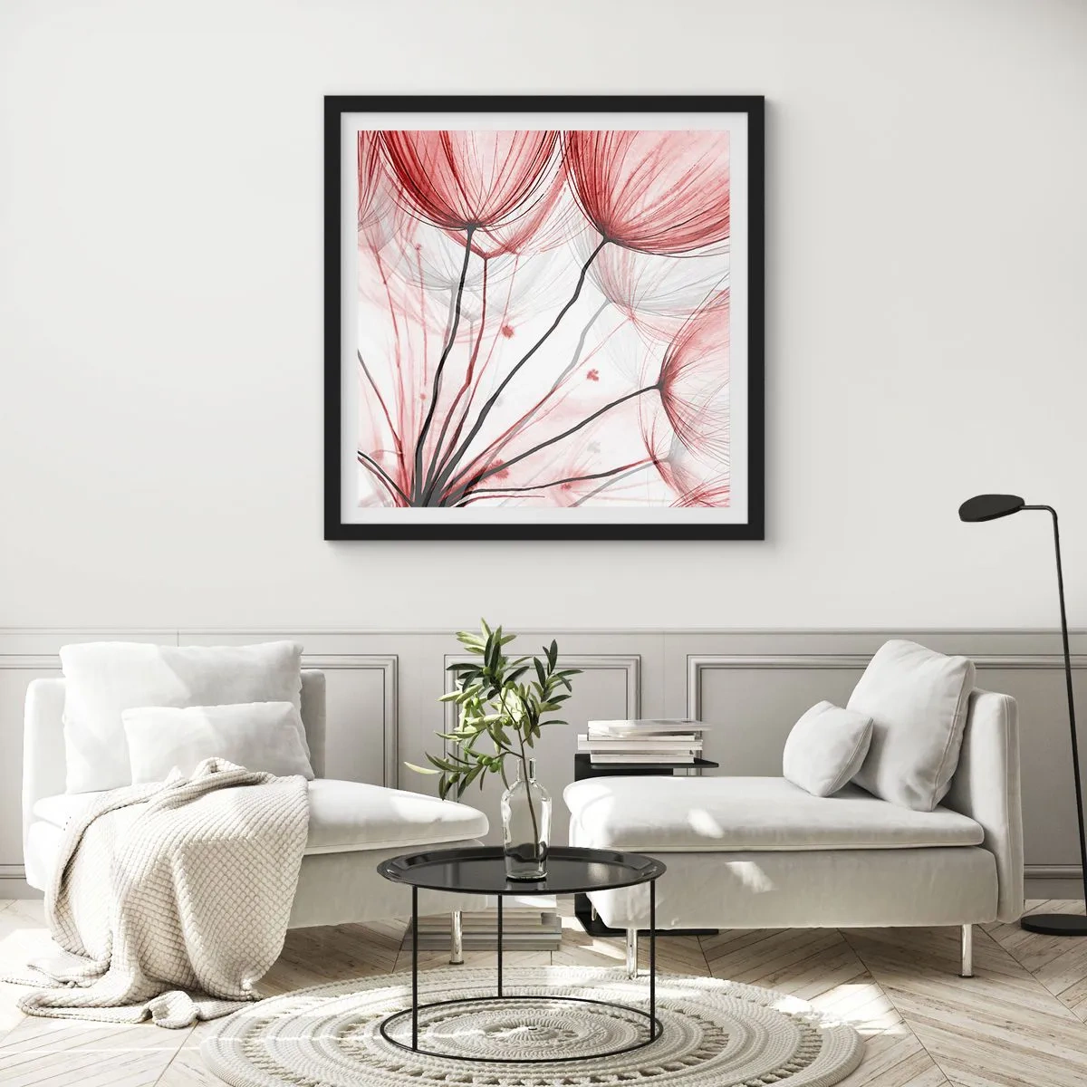 Affiche dans un cadre noir - Poster - Avant le départ - 30x30 cm