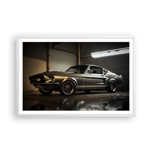 Affiche dans un cadre blanc - Poster - Retour dans le passé - 91x61 cm