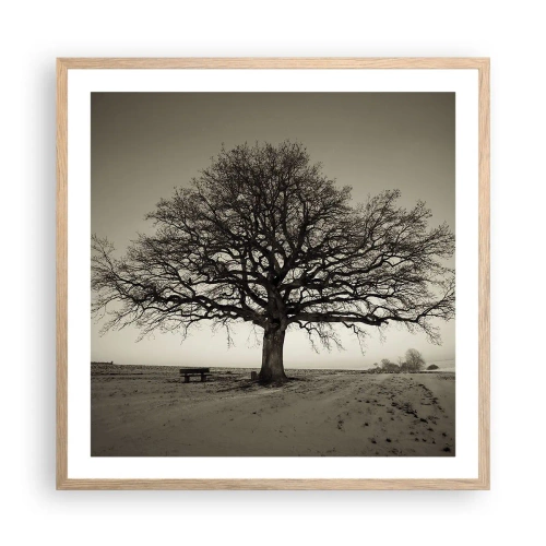 Affiche dans un chêne clair - Poster - D'ici à l'éternité - 60x60 cm