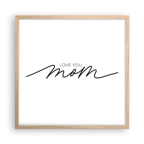 Affiche dans un chêne clair - Poster - Grand chamboulement - 50x50 cm