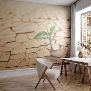 Papier Peint Photo Premium Canvas - La force indomptable de la vie - Nature, Usine, Sécheresse - 300x210 cm