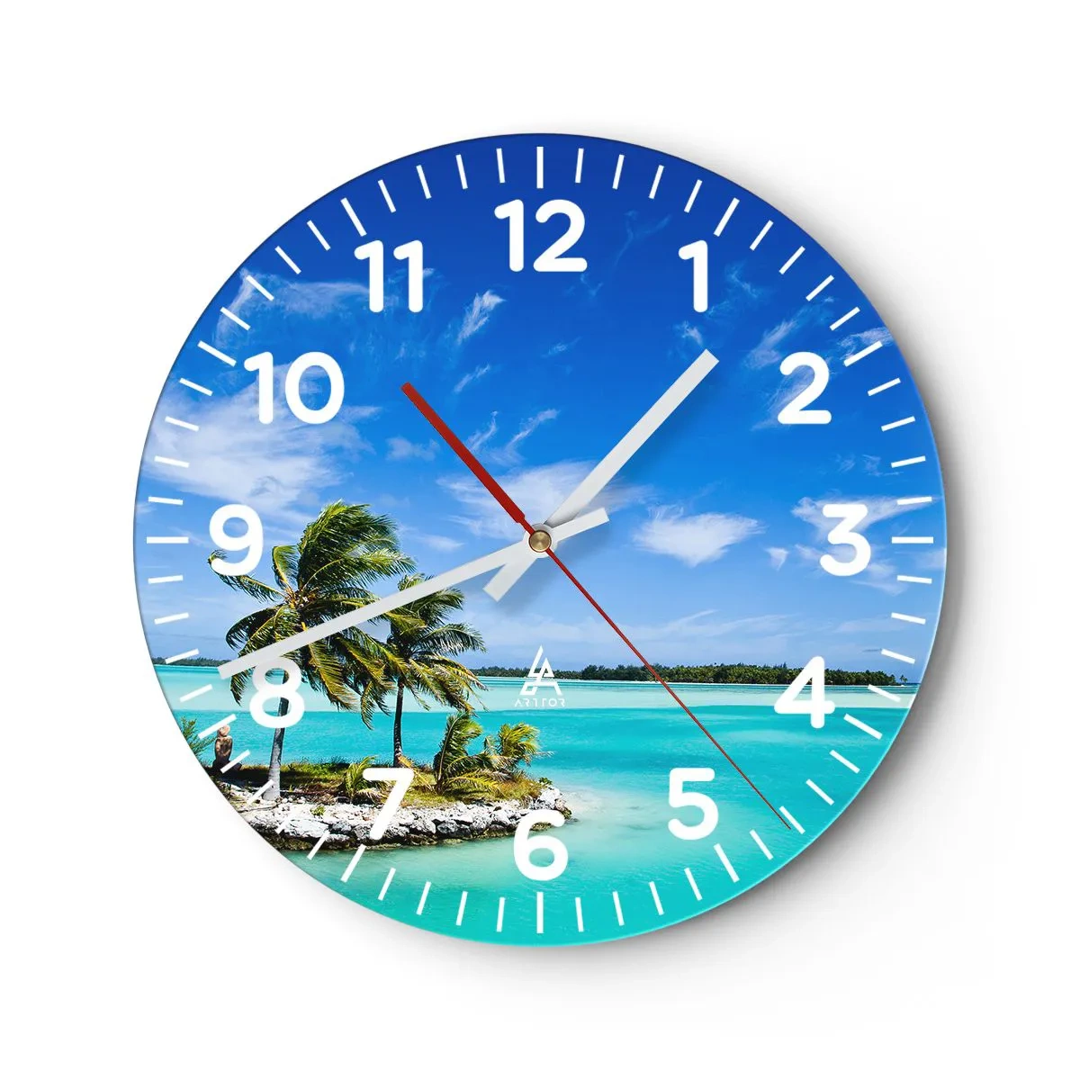 Horloge murale - Pendule murale - Paradis sur Terre - 40x40 cm