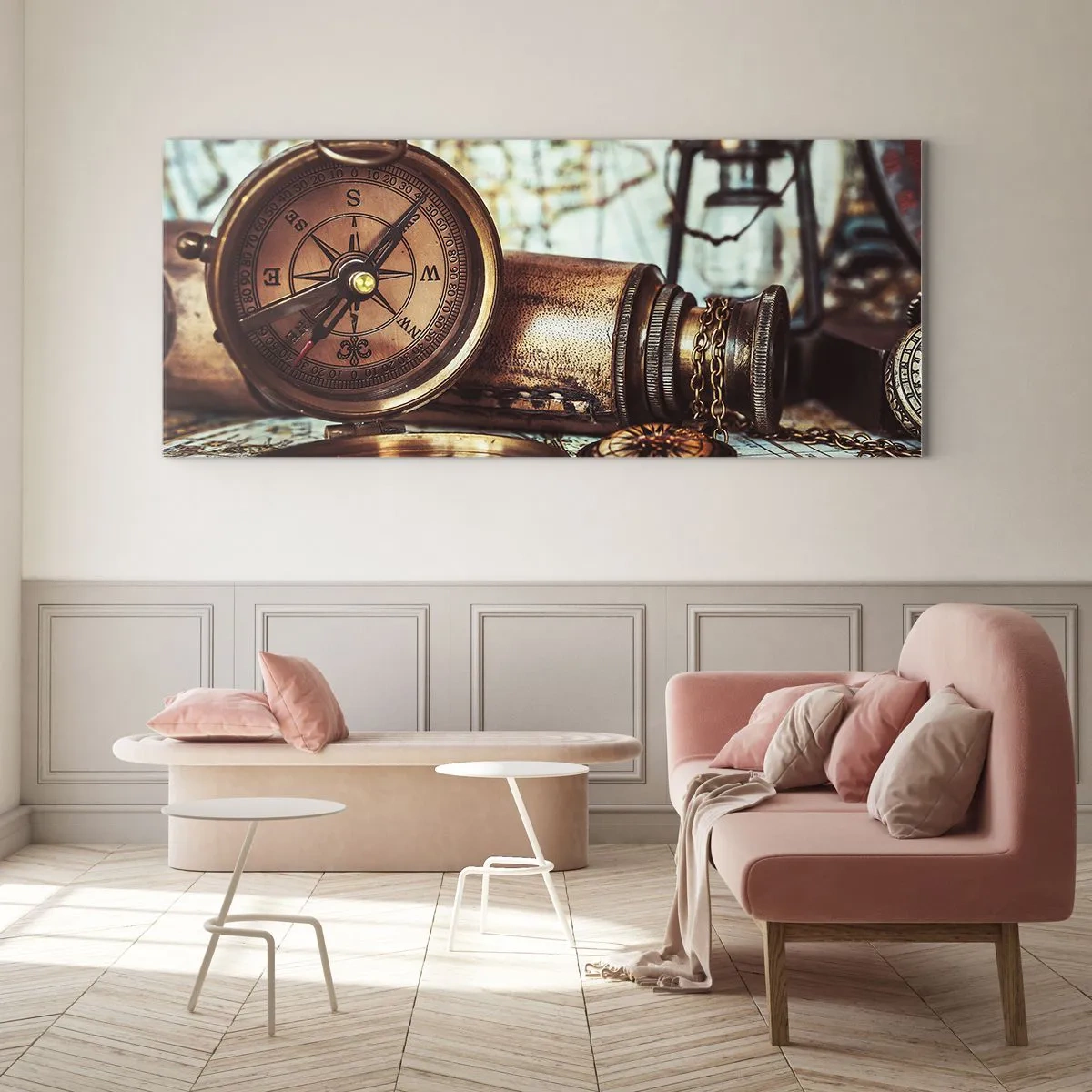 Impression sur verre - Image sur verre - Une aventure de pirates dans les Caraïbes vous attend - 90x30 cm