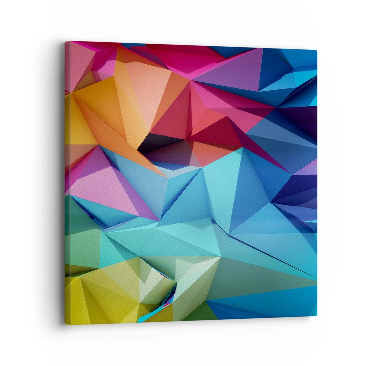Impression sur toile - Image sur toile - Origami arc-en-ciel - 30x30 cm