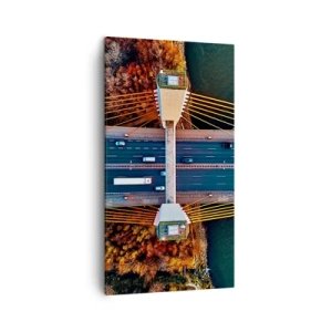 Impression sur toile - Image sur toile - Au dessus de l'eau et de la forêt - 45x80 cm