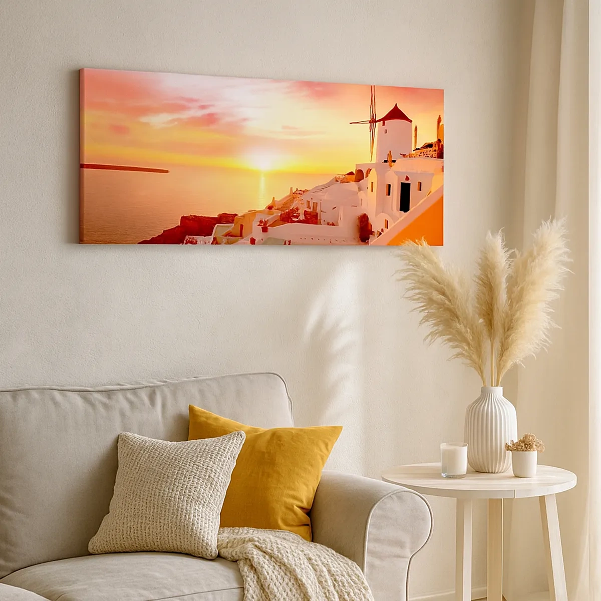 Impression sur toile - Image sur toile - Fondre en blanc et or - 30x30 cm