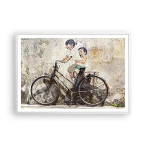 Affiche dans un cadre blanc - Poster - Vrai ou faux? - 100x70 cm