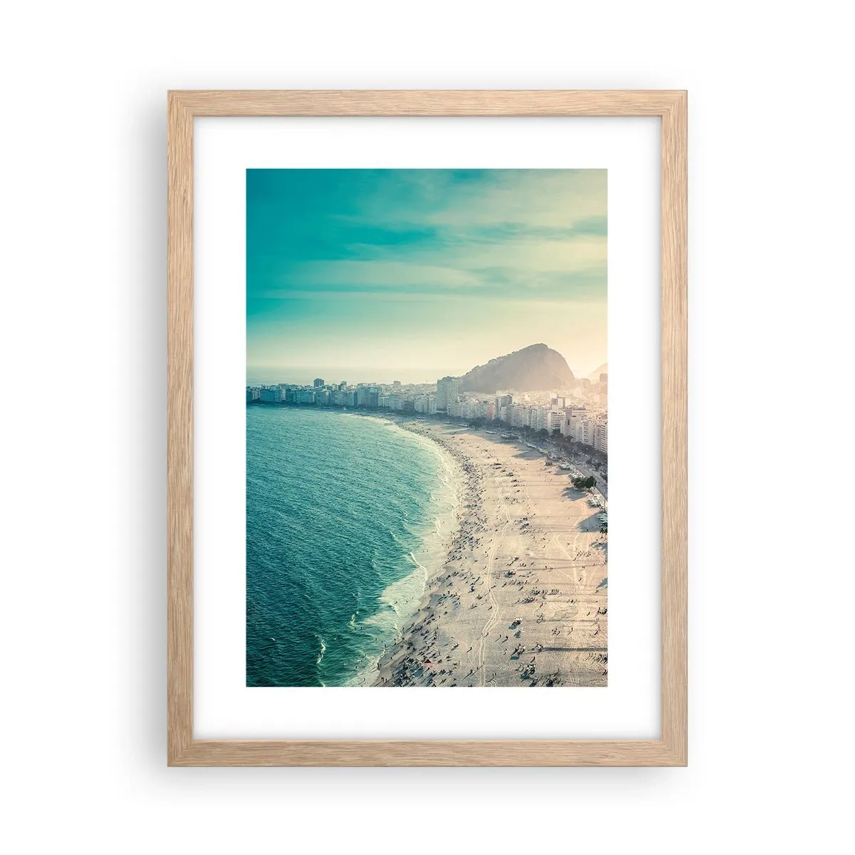 Affiche dans un chêne clair - Poster - Vacances éternelles à Rio - 30x40 cm