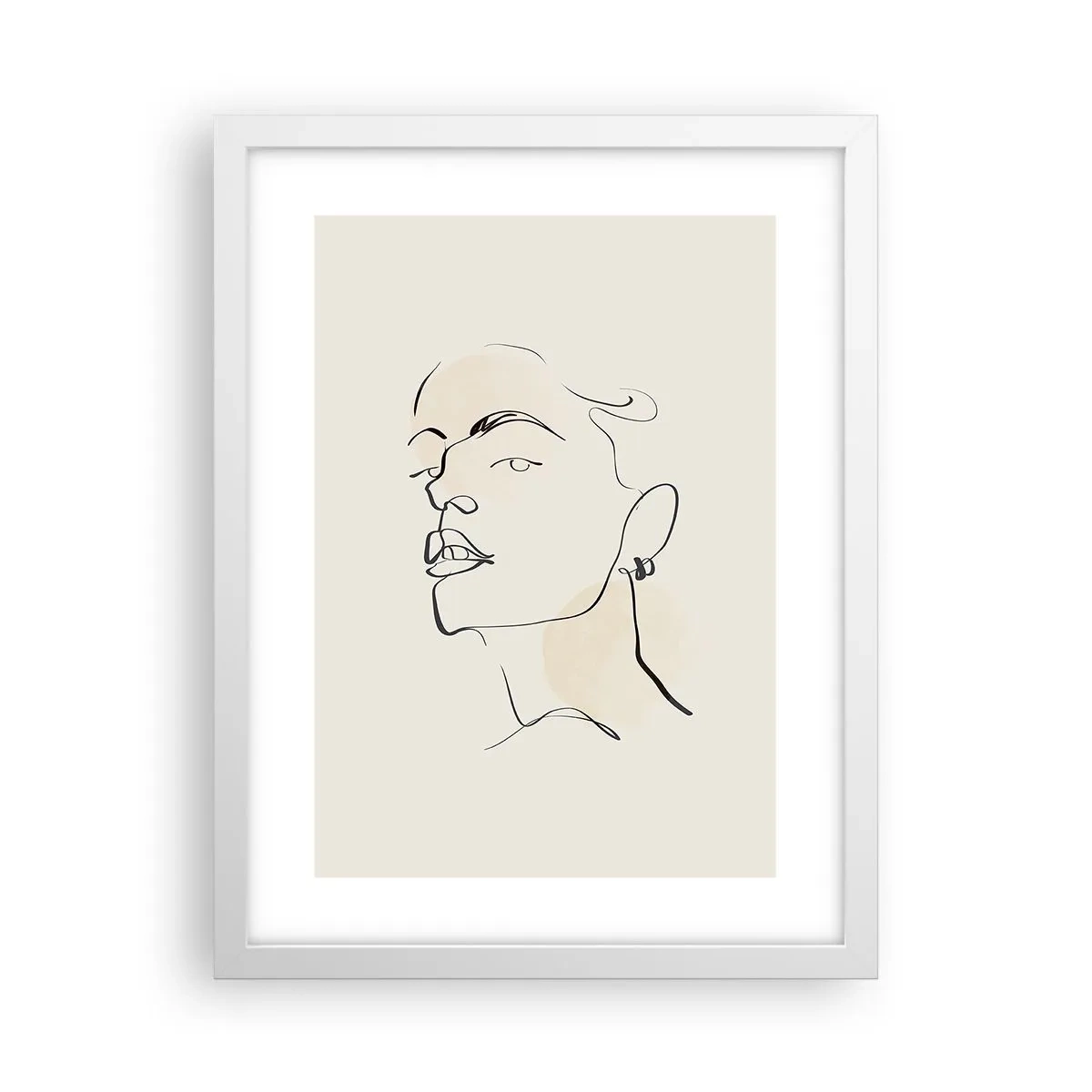 Affiche dans un cadre blanc - Poster - Regard fier - 30x40 cm