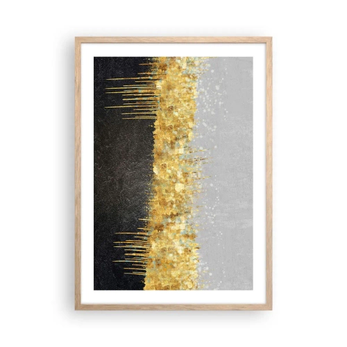 Affiche dans un chêne clair - Poster - Vers l'intérieur et vers le haut - 50x70 cm