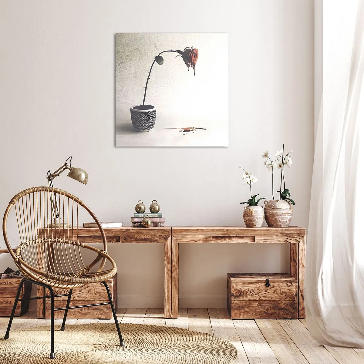 Impression sur toile - Image sur toile - Rosa dolorosa - 60x60 cm