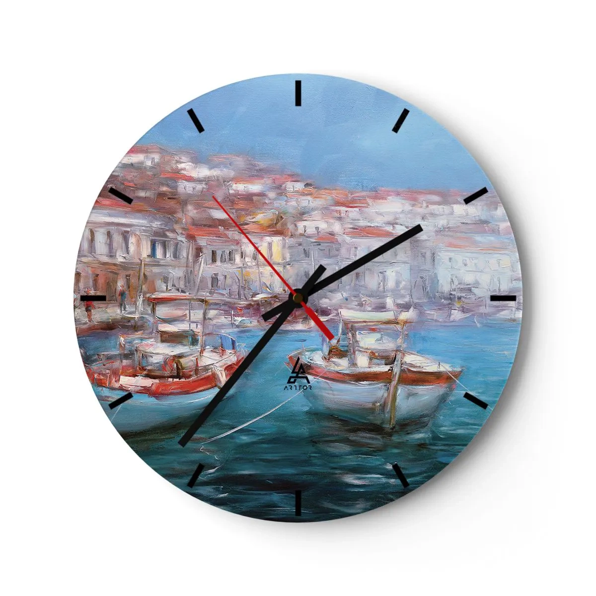 Horloge murale - Pendule murale - Baie italienne - 40x40 cm