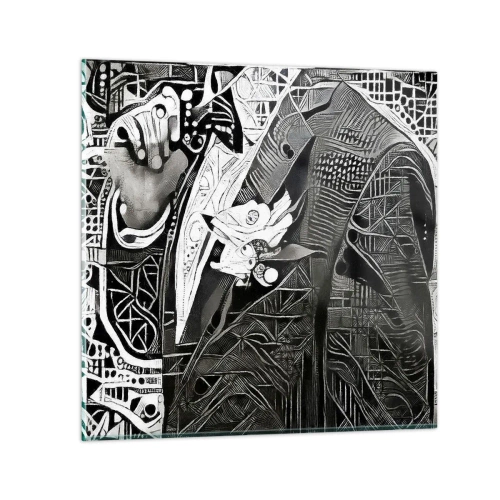 Impression sur verre - Image sur verre - Seulement en apparence un homme froid - 40x40 cm