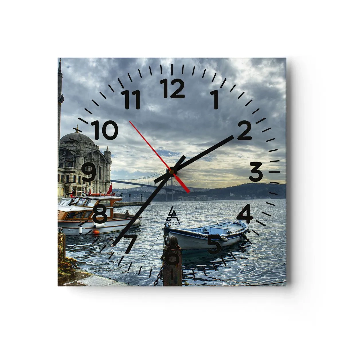 Horloge murale - Pendule murale - Aux confins des mondes - 40x40 cm
