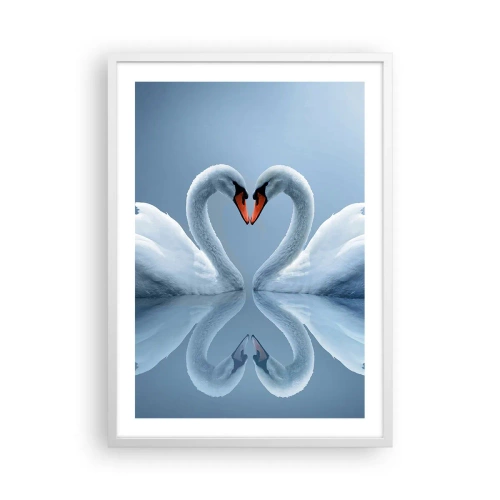 Affiche dans un cadre blanc - Poster - Le temps de l'amour - 50x70 cm