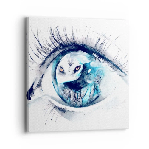 Impression sur toile - Image sur toile - Face à face avec la nature sauvage - 30x30 cm