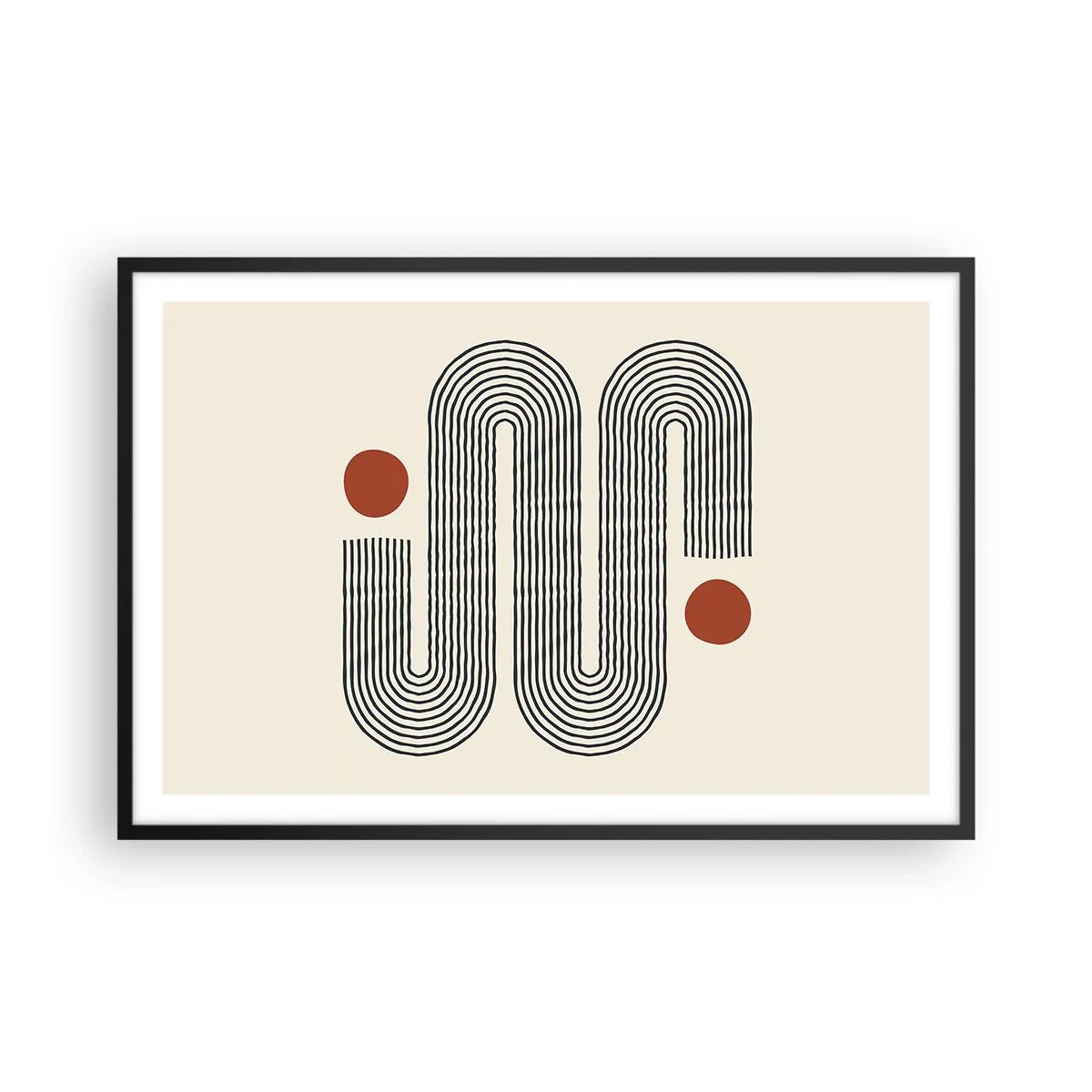 Affiche dans un cadre noir - Poster - Du début à la fin - 91x61 cm