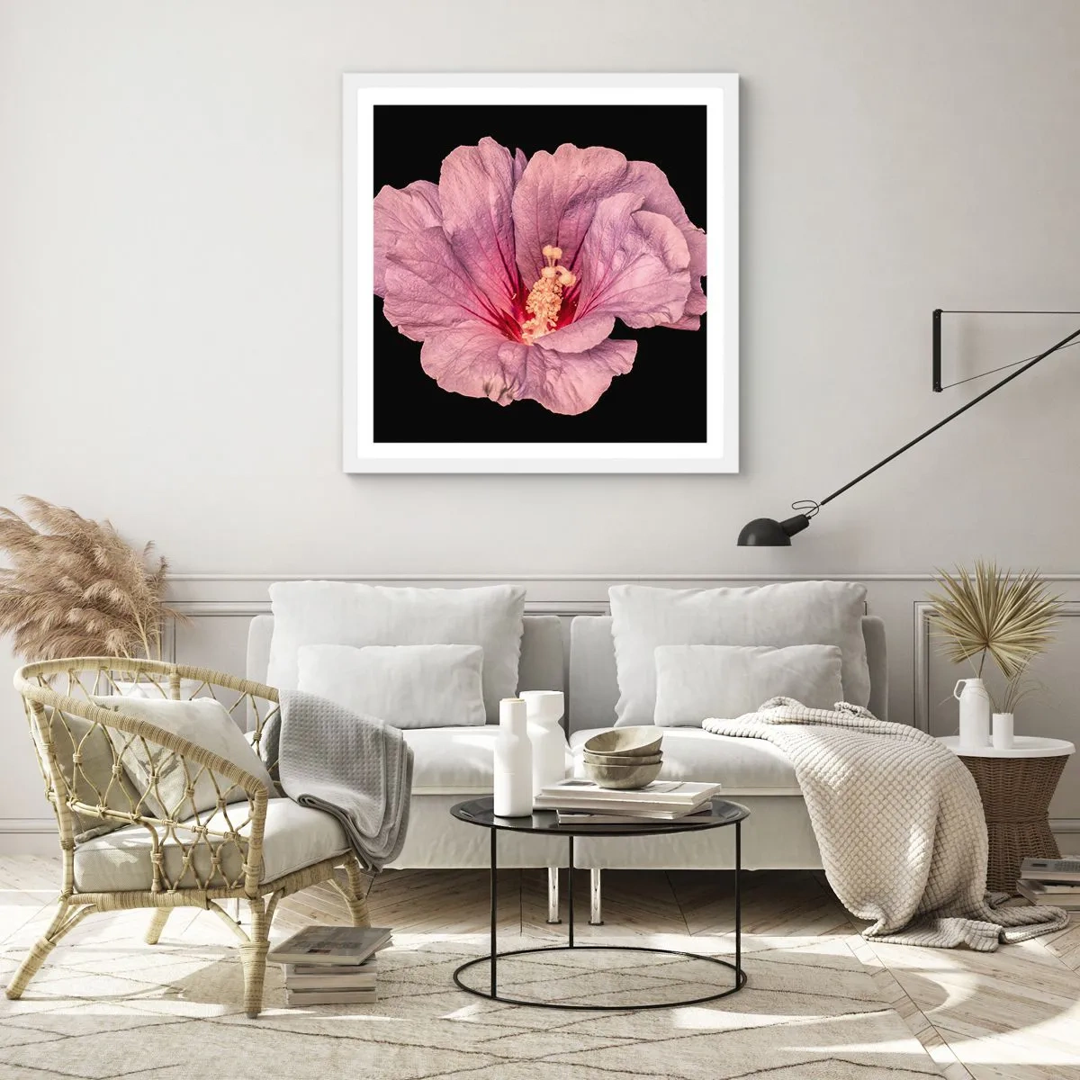 Affiche dans un cadre blanc - Poster - Directement au coeur - 60x60 cm