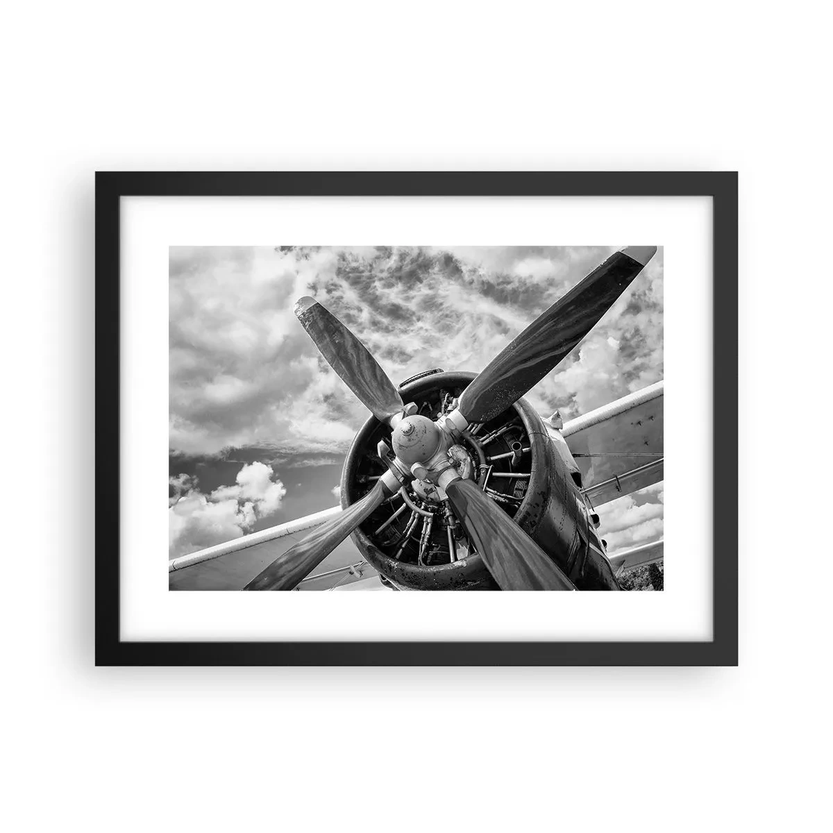 Affiche dans un cadre noir - Poster - Dompteur de ciel - 40x30 cm