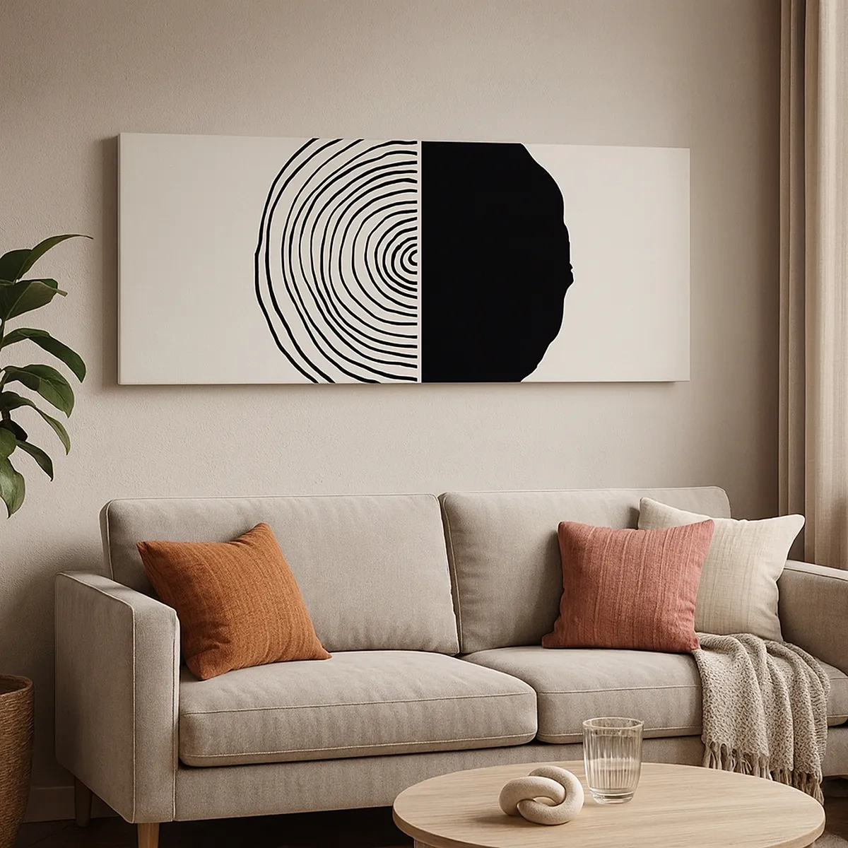 Impression sur toile - Image sur toile - Moitié-moitié - 30x30 cm