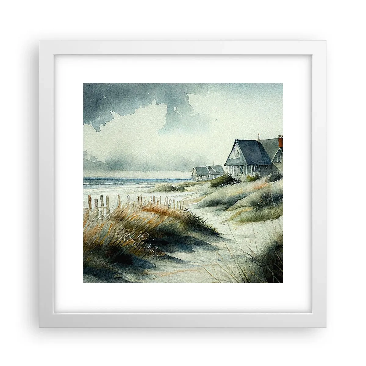 Affiche dans un cadre blanc - Poster - Loin de l'agitation - 30x30 cm