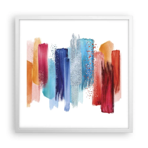 Affiche dans un cadre blanc - Poster - En haut et en bas - 50x50 cm
