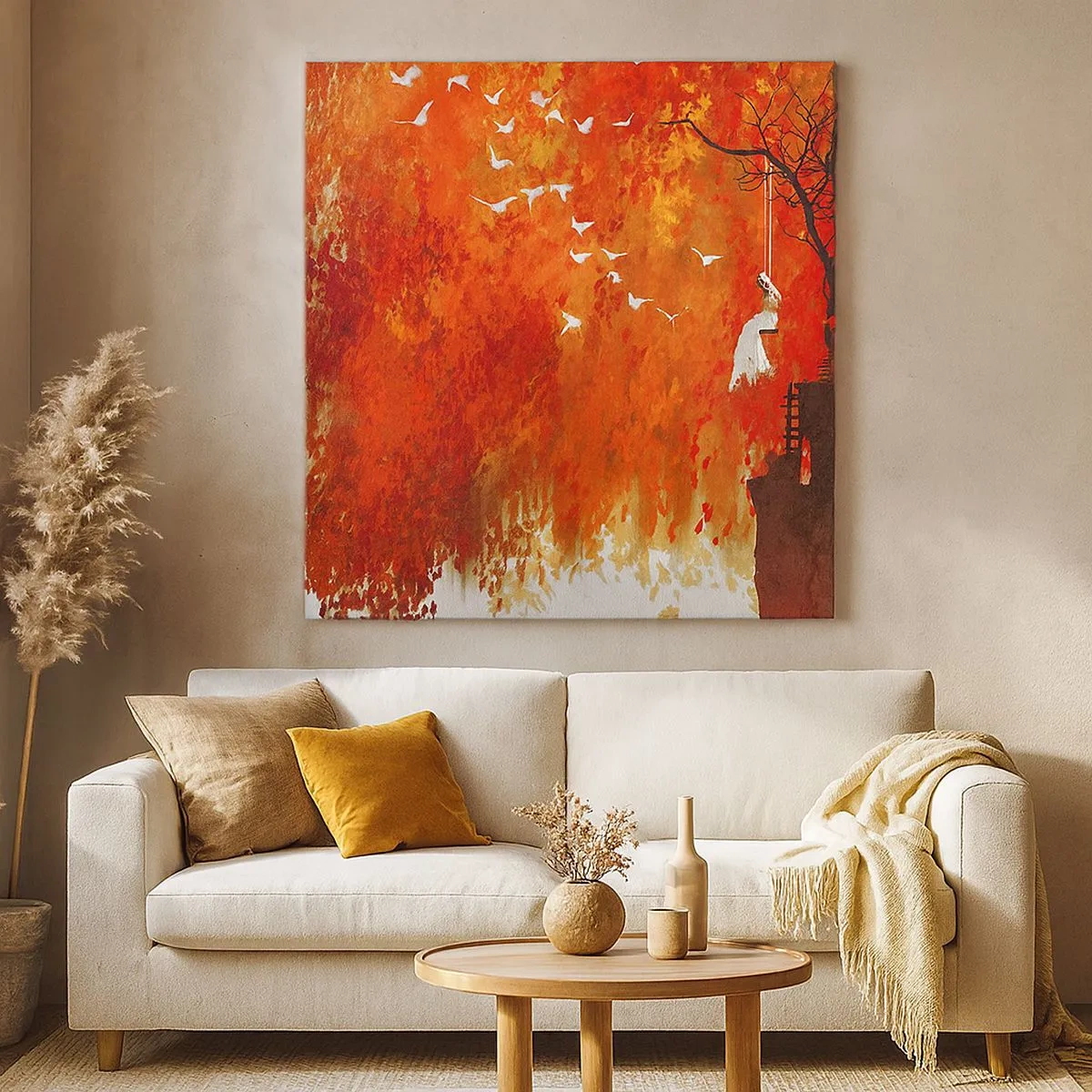 Impression sur toile - Image sur toile - S'envolera-t-il avec eux ? - 30x30 cm