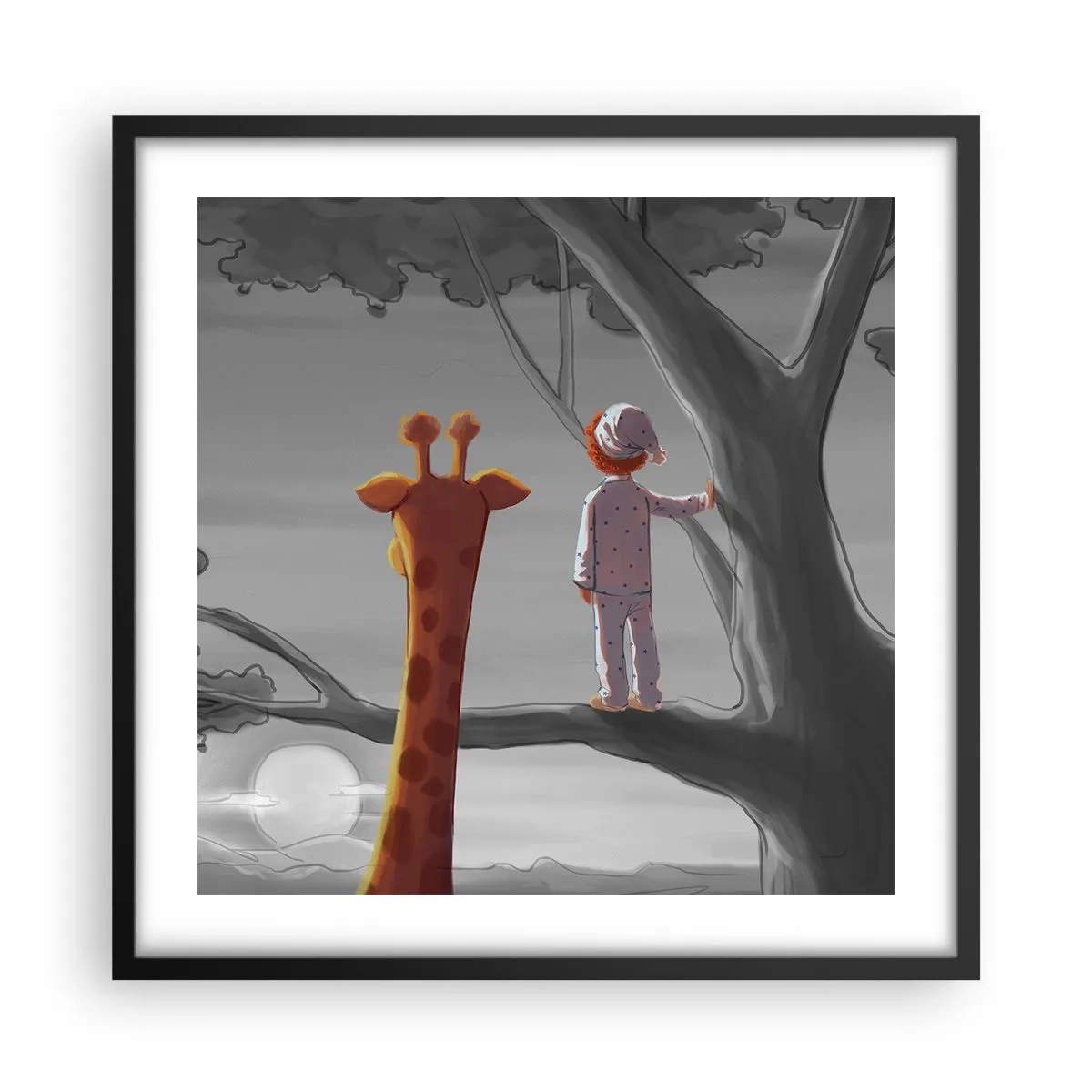 Affiche dans un cadre noir - Poster - Cela arrive vraiment - 50x50 cm