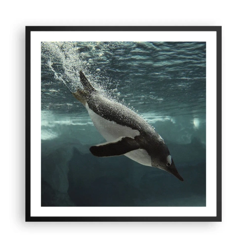 Affiche dans un cadre noir - Poster - Bienvenue dans mon monde - 60x60 cm