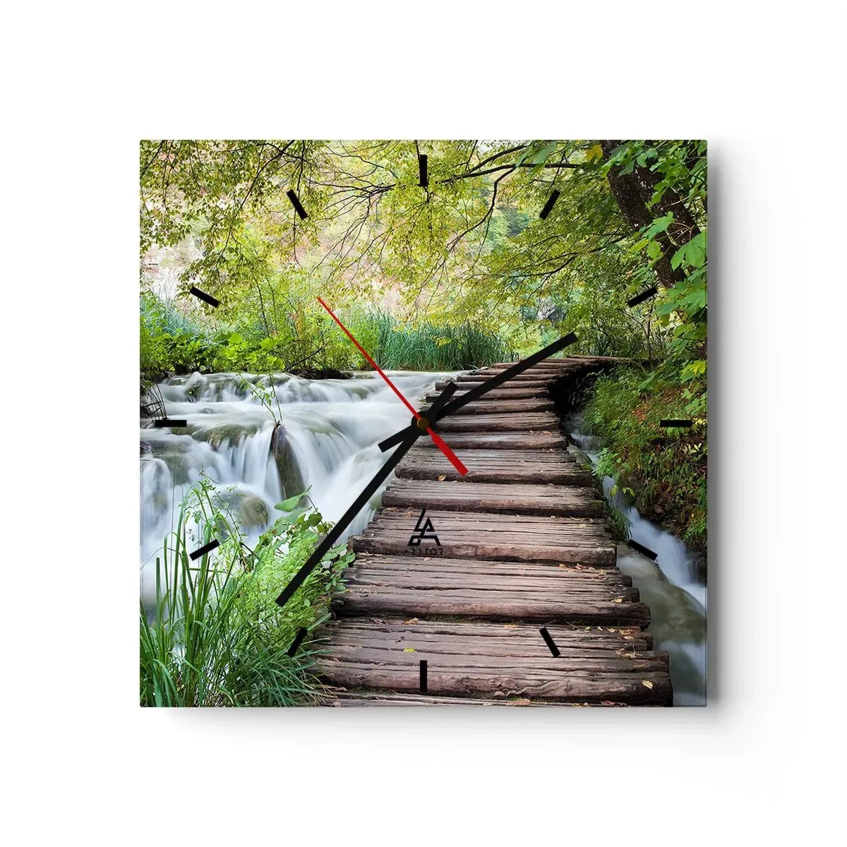 Horloge murale - Pendule murale - L'eau n'est pas si calme - 40x40 cm