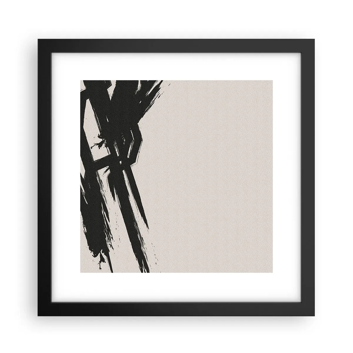 Affiche dans un cadre noir - Poster - Ruée imparable - 30x30 cm