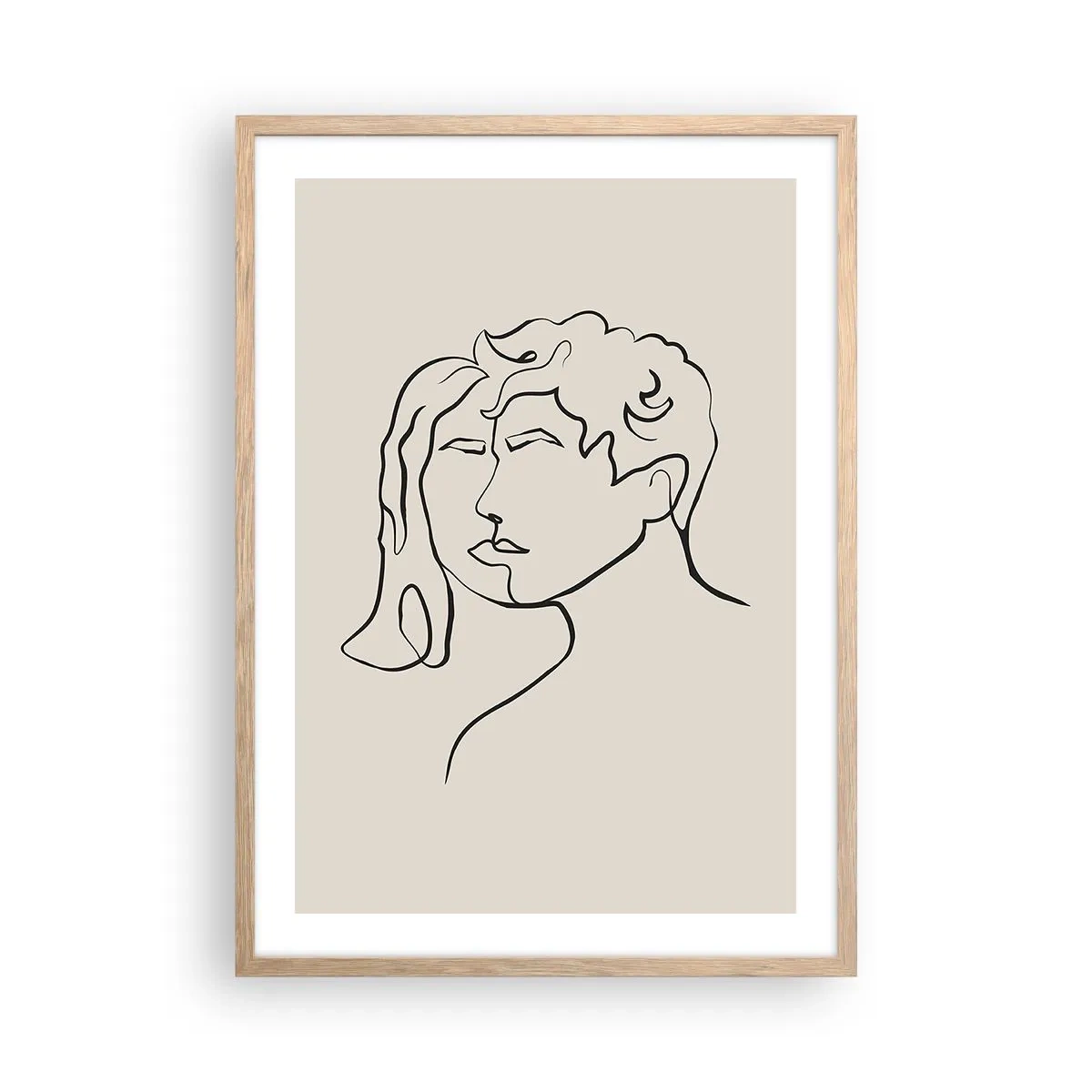 Affiche dans un chêne clair - Poster - Et l'unité est apparue - 50x70 cm