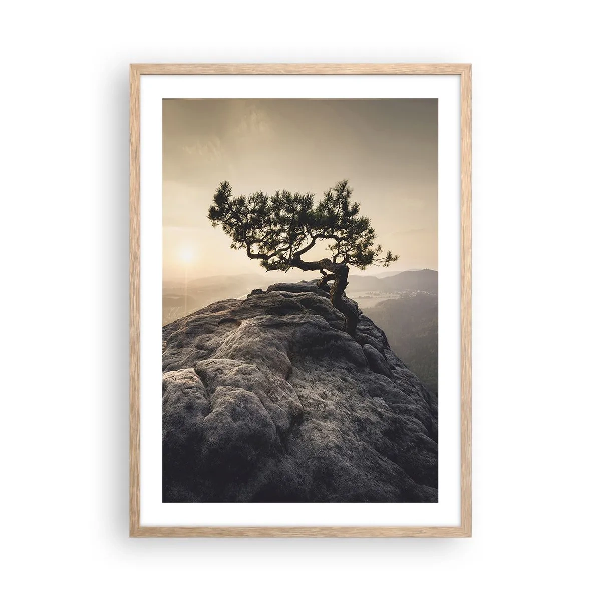 Affiche dans un chêne clair - Poster - La vie gagne toujours - 50x70 cm